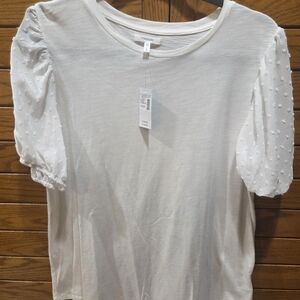 Maurices White Puff Sleeve Blouse